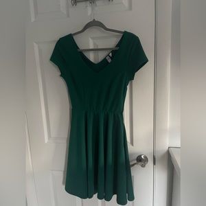 emerald green mini dress